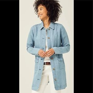 NWT J. Jill Denim Button Front Duster